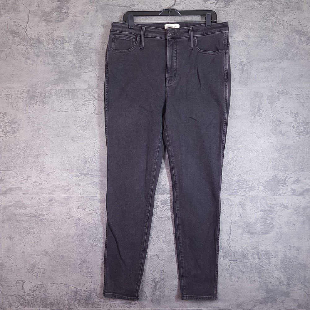 Madewell 10" High Rise Skinny Jeans Womens 33 Black MA977 NWT